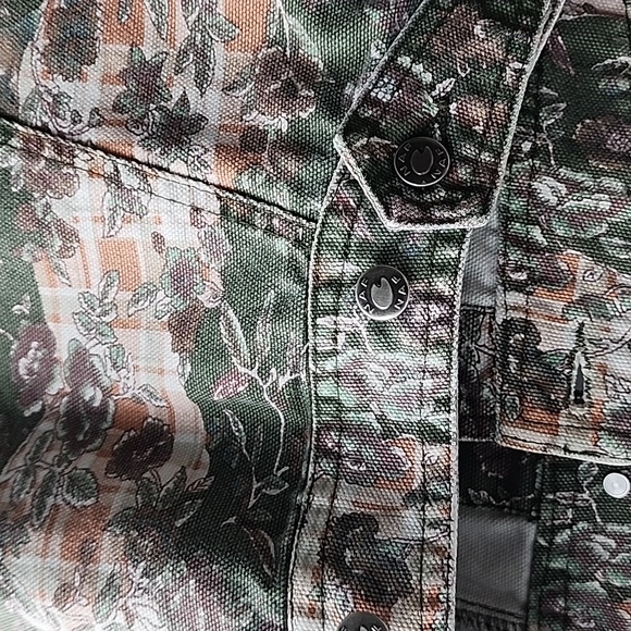 Vintage Naf Naf Floral Cottagecore Printed Cotton Denim Jacket - Picture 8 of 8